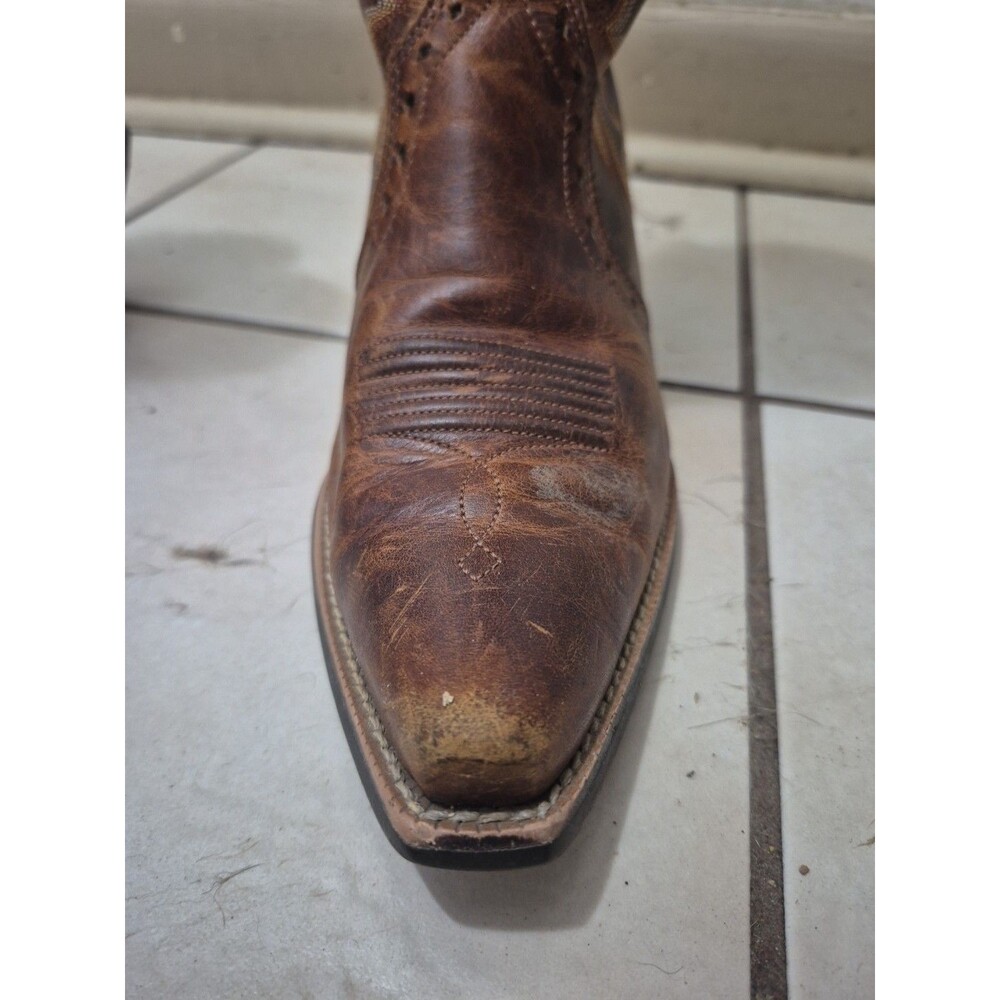 ARIAT WOMEN'S BOOTS 10005908 HERITAGE Western X Toe BROWN LEATHER SIZE 7.5B - Picture 4 of 11